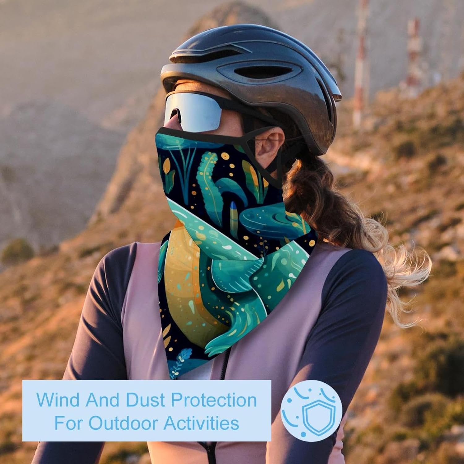 4 Pack Platypus Duckbill Neck Gaiter Face Scarf Cover Sun Protection Balaclava Cloth Bandanas with Ear Loops