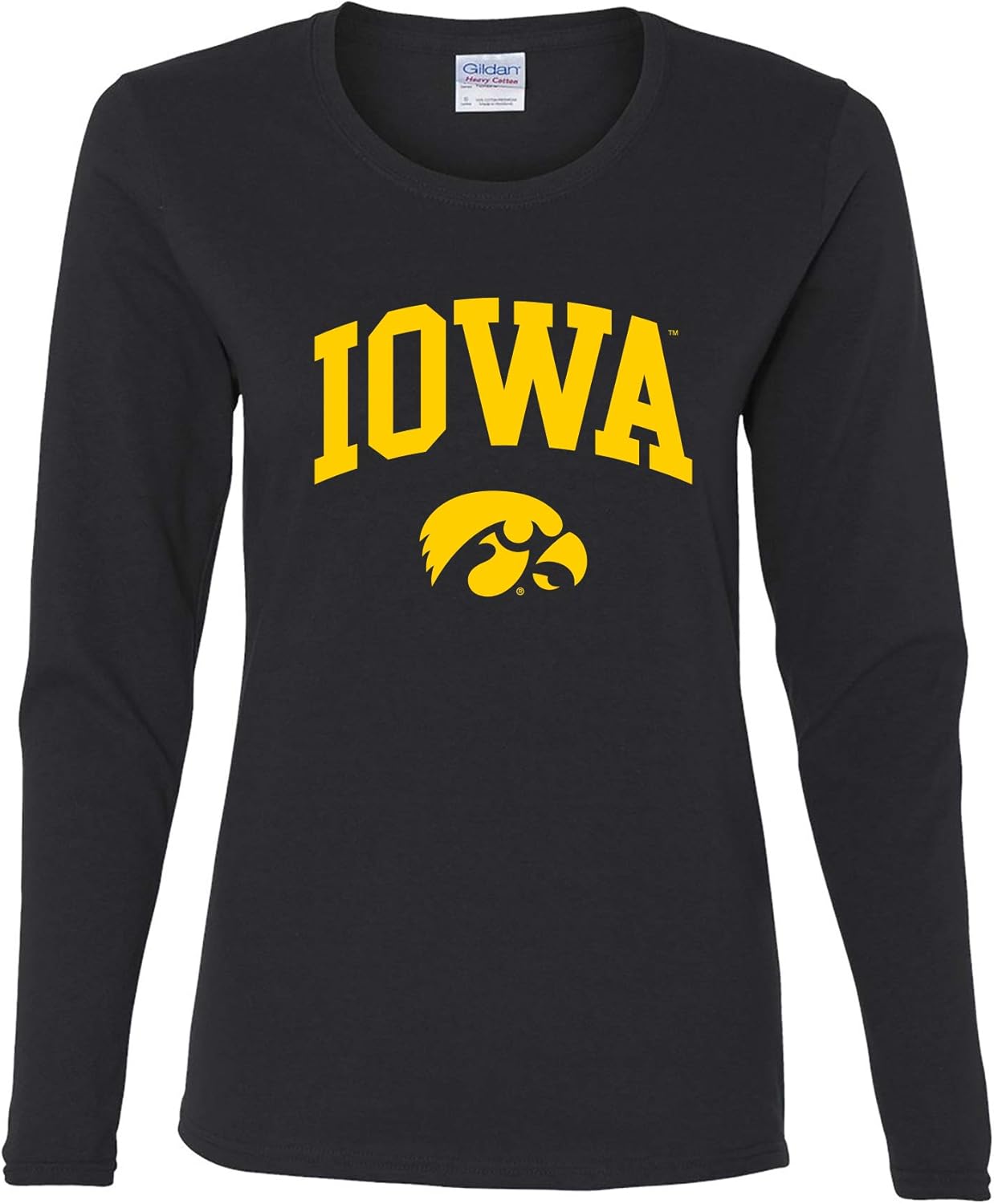 NCAA Arch Logo, Team Color Womens Long Sleeve T Shirt, College, University