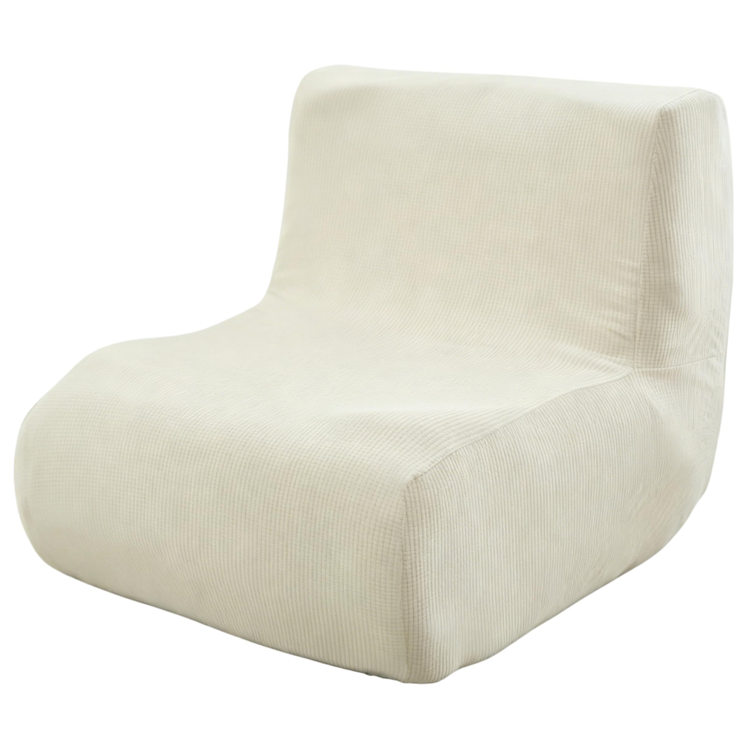 Funda para Silla sin Brazos y Sofá Individual Elástica Beige a Cuadros