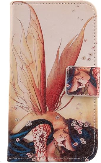 Pattern Wallet Design Flip PU Leather Cover Skin Protection Case for HomTom HT26 4.5" Wing Girl