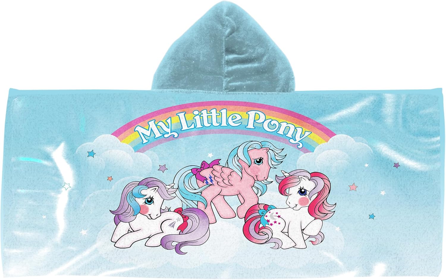 Northwest My Little Pony Classic Ponies Youth Hooded Bath, Pool or Beach Towel, Swim Poncho, Absorbent Quick-Dry Beach Cover-Up, for Boys & Girls, 22 x 51 inches