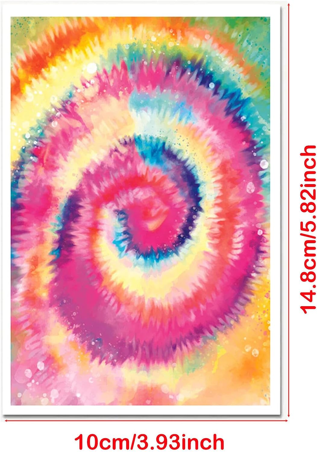 Briartw 10 Sheets Polymer Clay Transfer Paper - Tie - Dye Swirl Spectacle Pattern- Per Sheet 5.82 x 3.93 inch - Water-Soluble Transfer Sheets Disposable Stickers for DIY Clay Jewelry Earrings Making