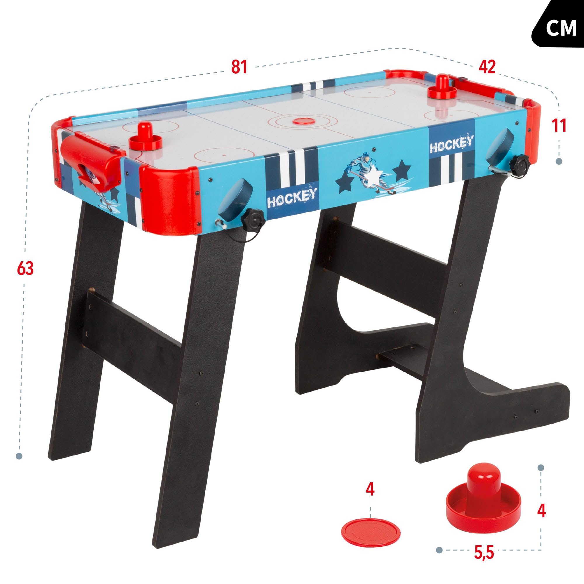 ColorBaby Air Hockey De Mesa – Tablero 69x36x10 Cm, 2 Porteros Y 2 Discos, Juego De Habilidad Para Niños 6+