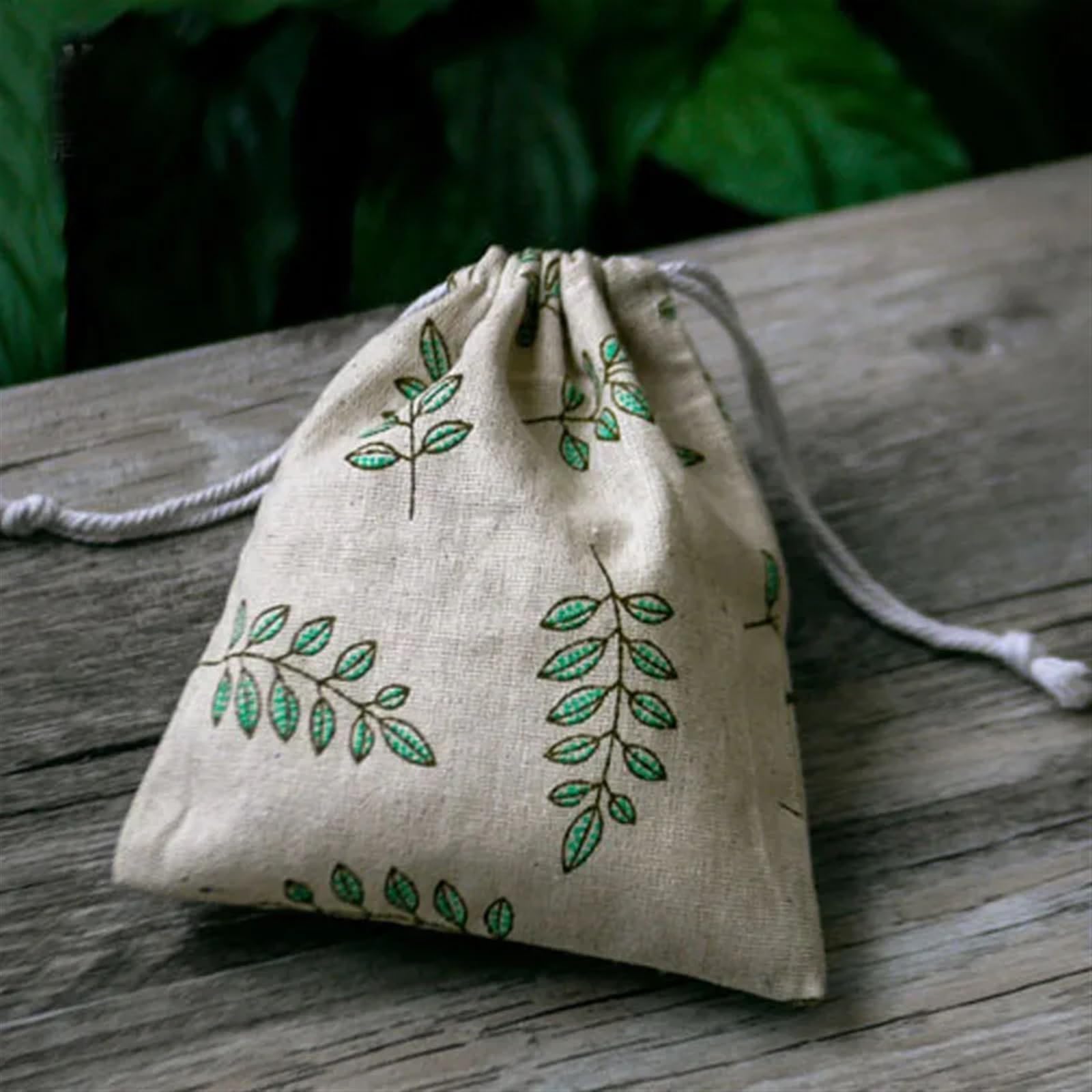 Sachet Toile de Jute Sac en Lin et Coton Olive, 9x12cm, 10x15cm, 13x17cm, Paquet de 50 Pochettes à Bijoux for fête d'anniversaire et Mariage(10x15cm)