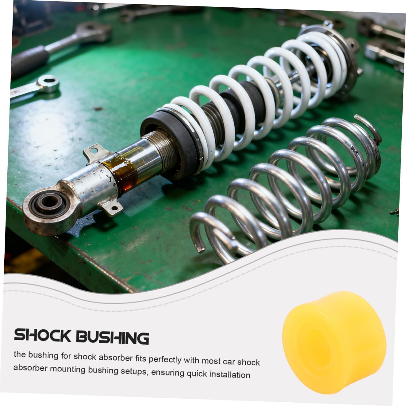 10pcs Shock Absorber Rubber Bushings Suspension Bushing Kit 1.1x0.79' Anti-vibration Replacement Pads for Car and Truck Wheel Suspension