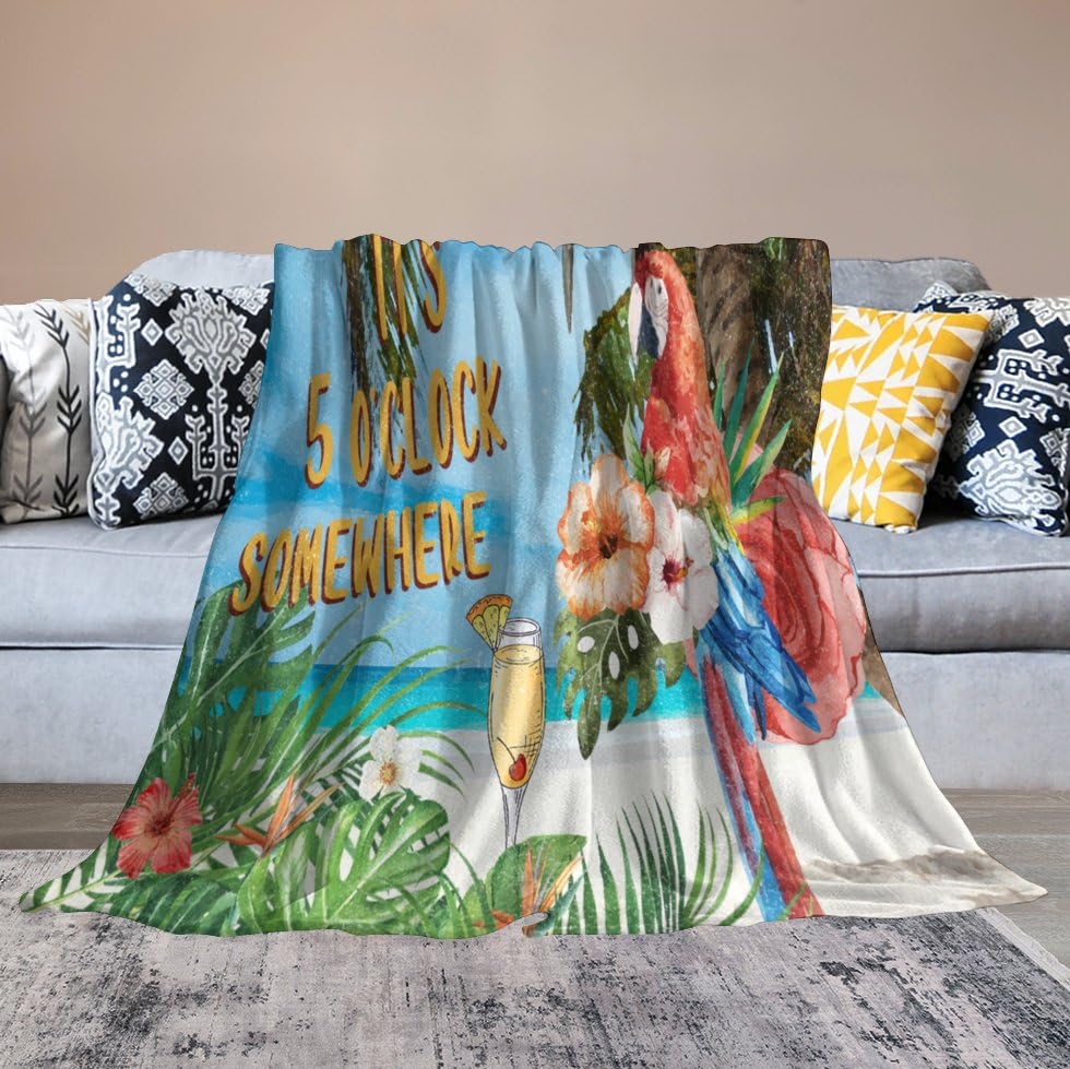 Couverture douce perroquet tropical : idée cadeau originale pour Noël et anniversaire - 6