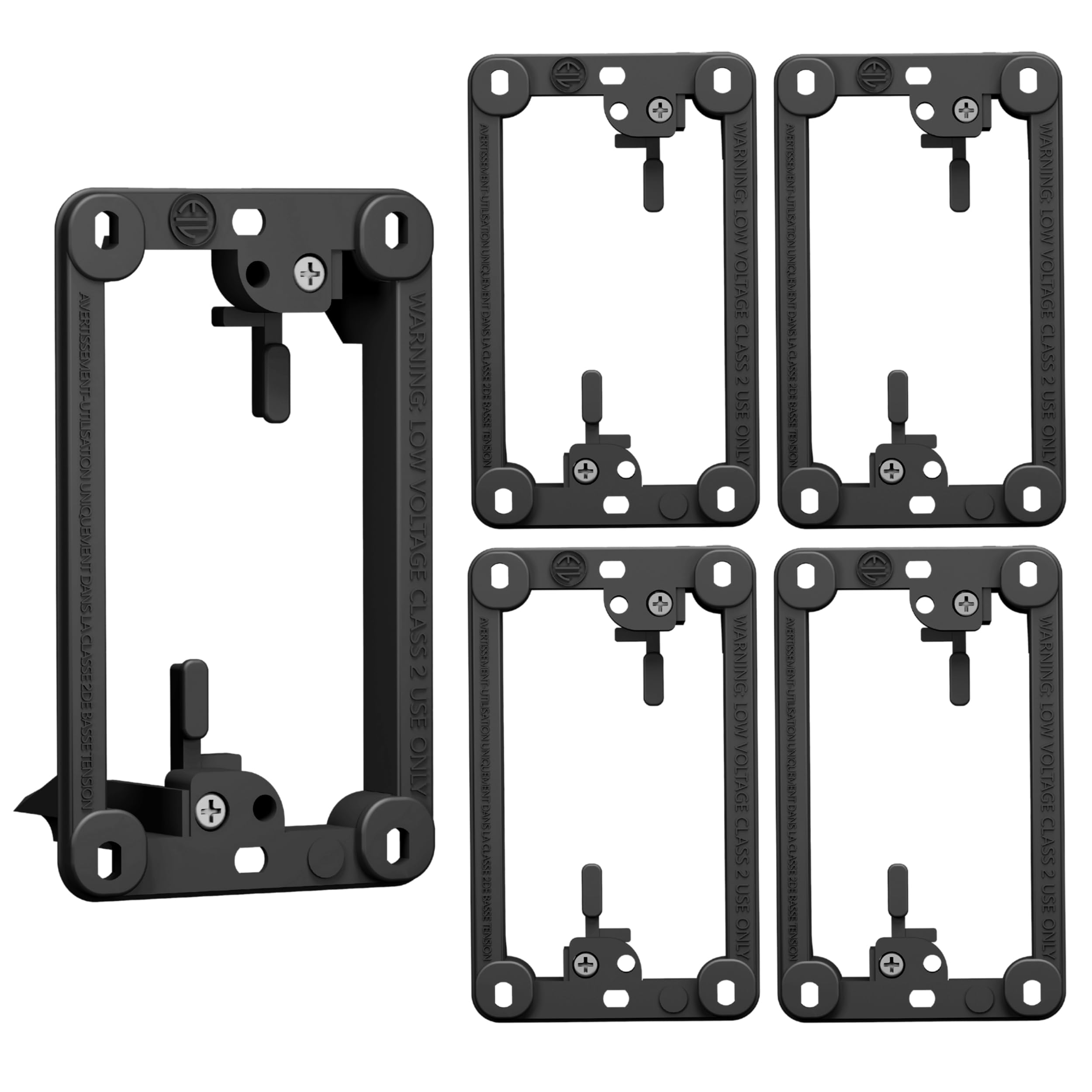 BestMounts Low Voltage Mounting Bracket 1 Gang, 12 Pack for Single Gang Wall Plate, Telephone Wires, Network Cables, HDMI, Coaxial, Speaker Cables - Low Voltage Box Cable Wall Plate Bracket, Mud Ring — Amazon image 7