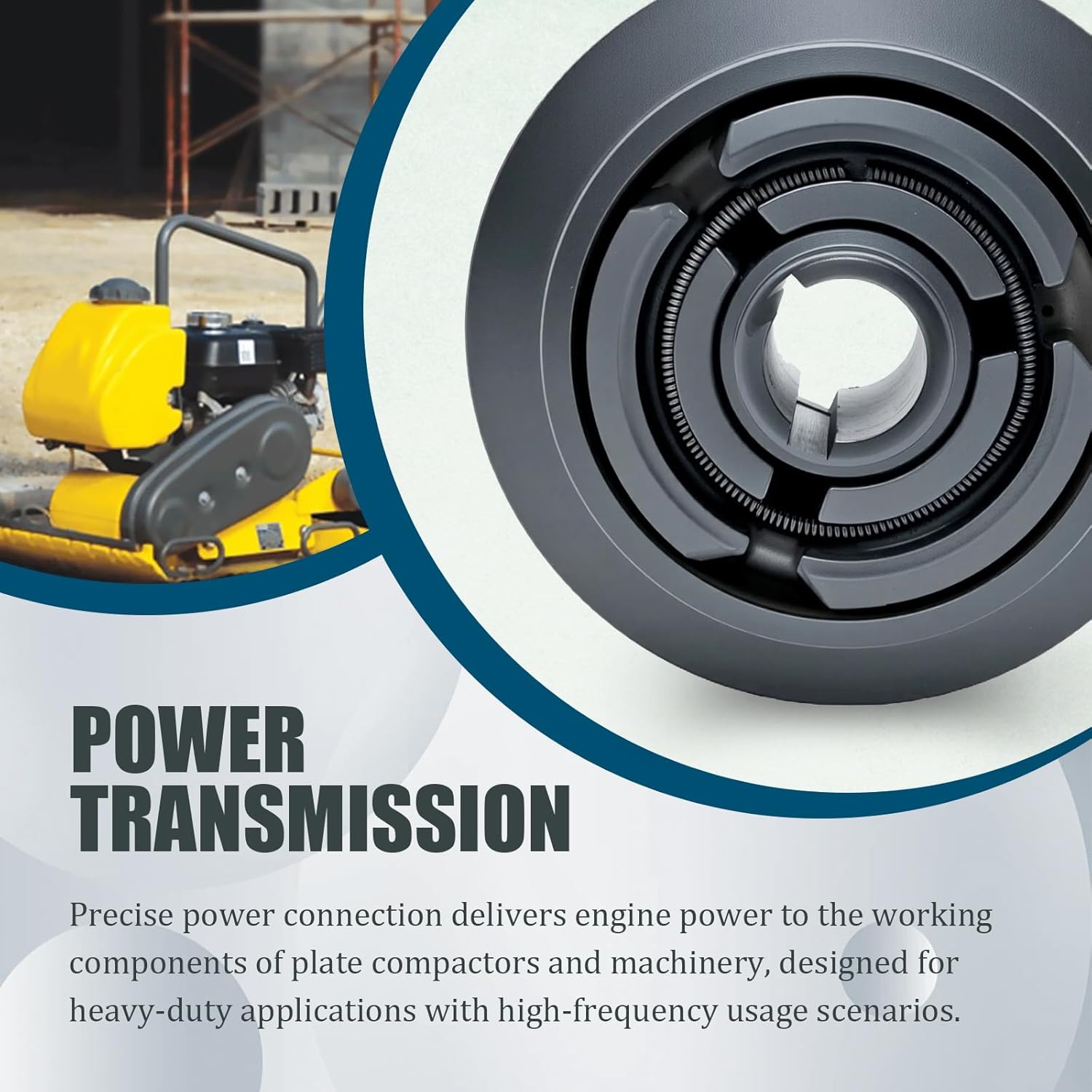 5" Single Pulley Centrifugal Clutch 1/2" V-Belt & 3/4" (19.05mm) Bore Fit for Wacker VP1750/VP1350/ VP1340 Plate Compactors & Honda GX160/GX200 Engines Shafts