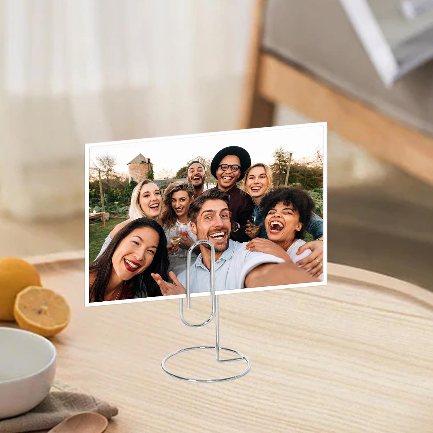 Photo Holders for Tables Wire Picture Clip Stand
