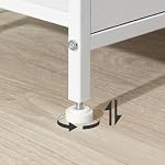 HOOBRO Nightstand with Charging Station, Bedside Table with LED Lights and 2 Fabric Drawers, End Table with Outlets & USB Ports & Type-C Port, Night Stand for Bedroom, White WT118UDBZ01
