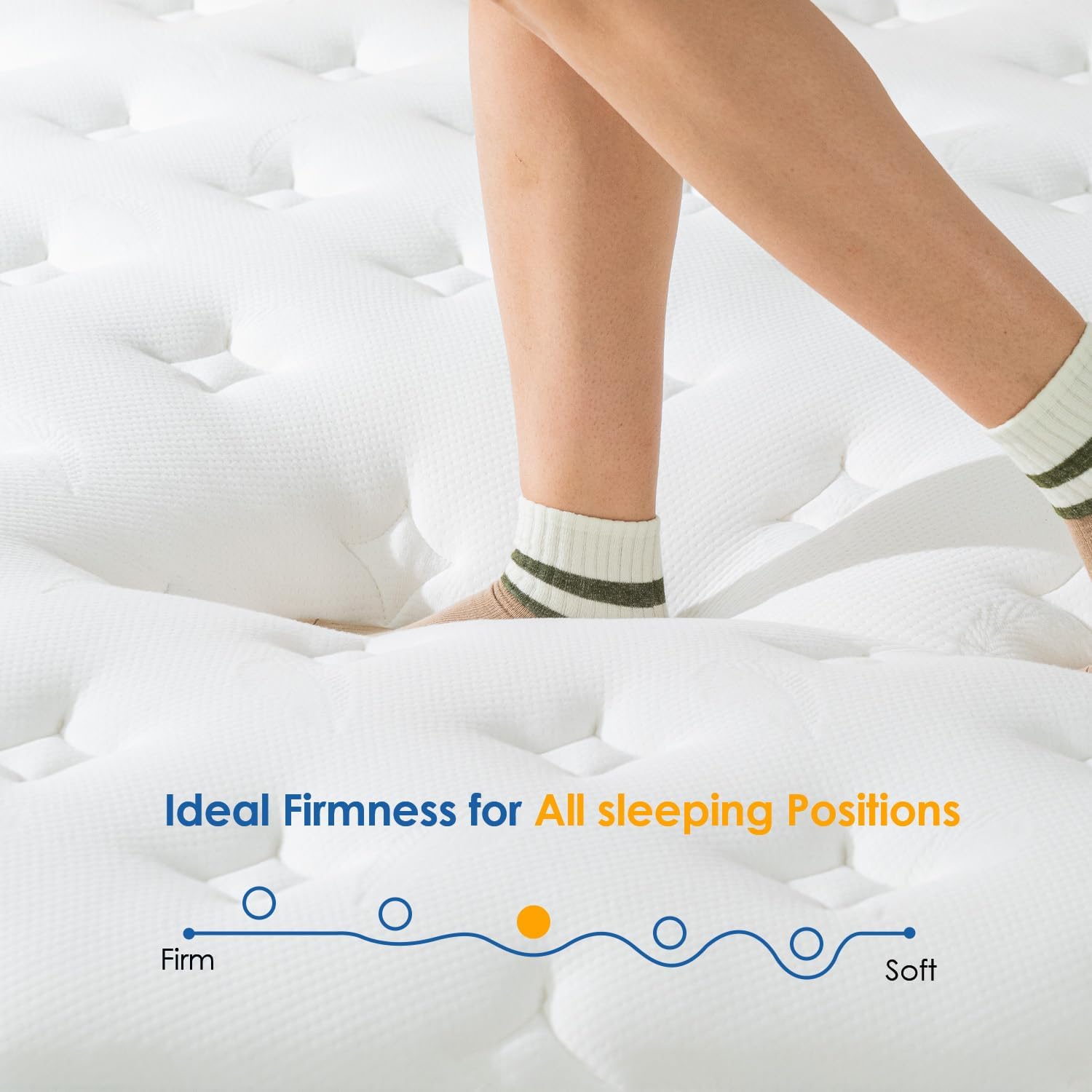 Queen Hybrid Mattress in a Box, 12 Inch Memory Foam Mattress, Medium Firm, Pressure Relief & Motion Isolation, 5-Zone Pocket Springs, Cooling, CertiPUR-US & Oeko-TEX Certified, Fiberglass-Free