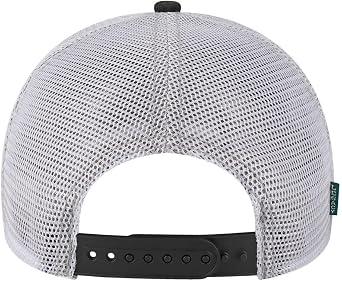 Legacy Mid-Pro Snapback Trucker Cap, Adjustable, Black-Dark Grey-Silver