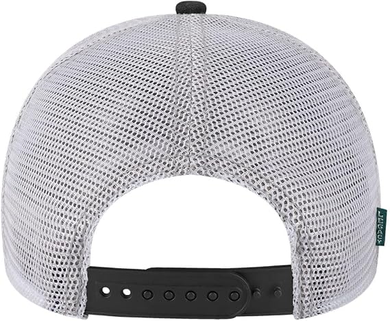 Legacy Mid-Pro Snapback Trucker Cap, Adjustable, Black-Dark Grey-Silver