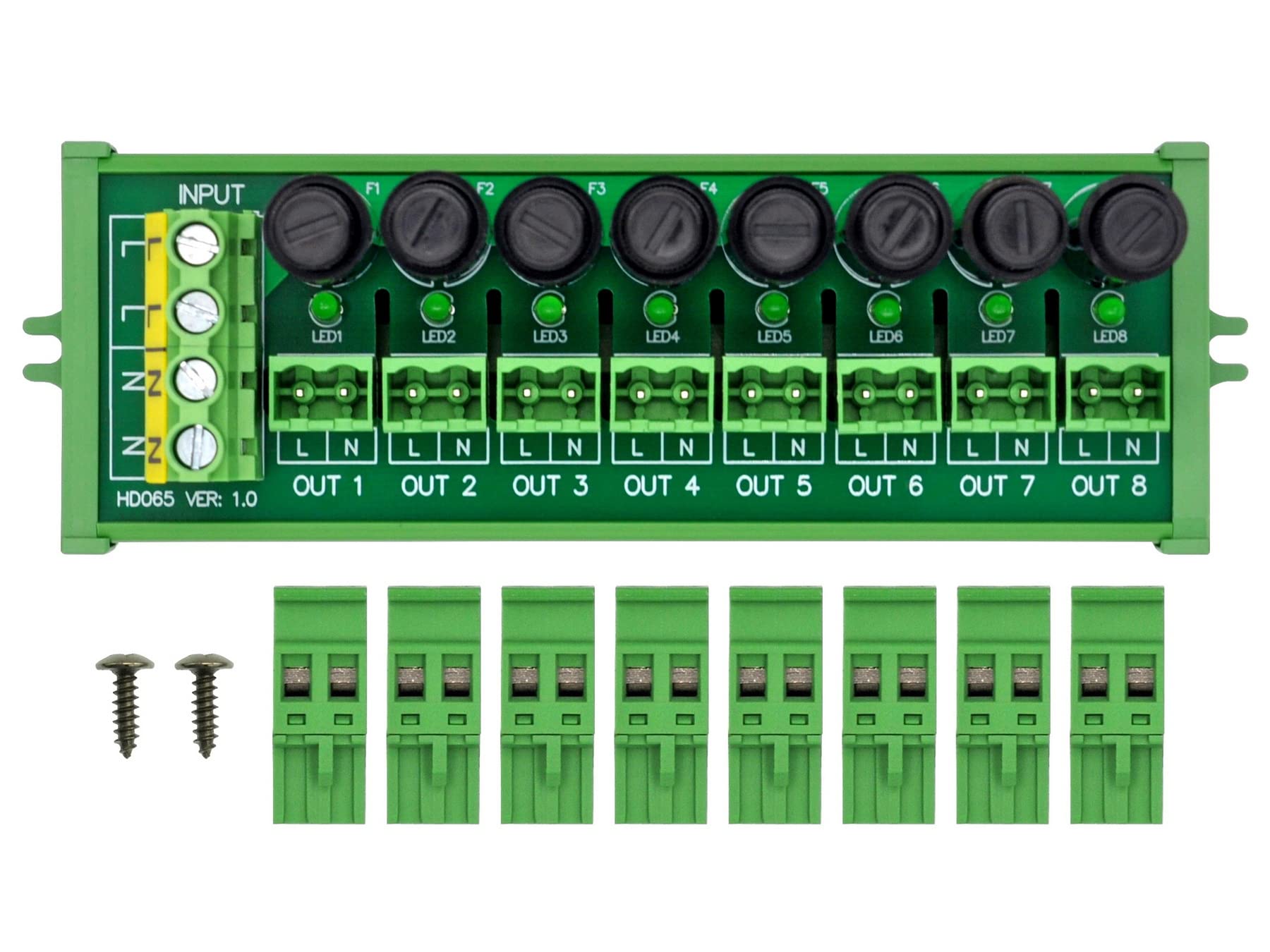 Snapklik.com : Screw Mount AC 24-250V 8 Channel Pluggable Side Wiring ...