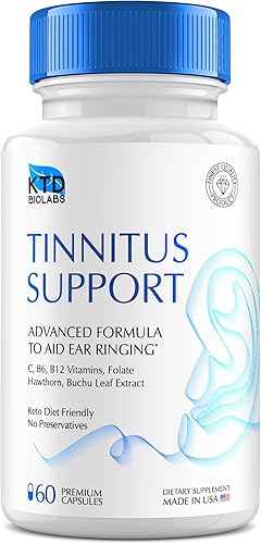 Alivio de tinnitus para orejas que zumban 595 mg Suplemento de tinnitus Alivio de zumbido de oído Deja de sonar en los oídos Salud del oído