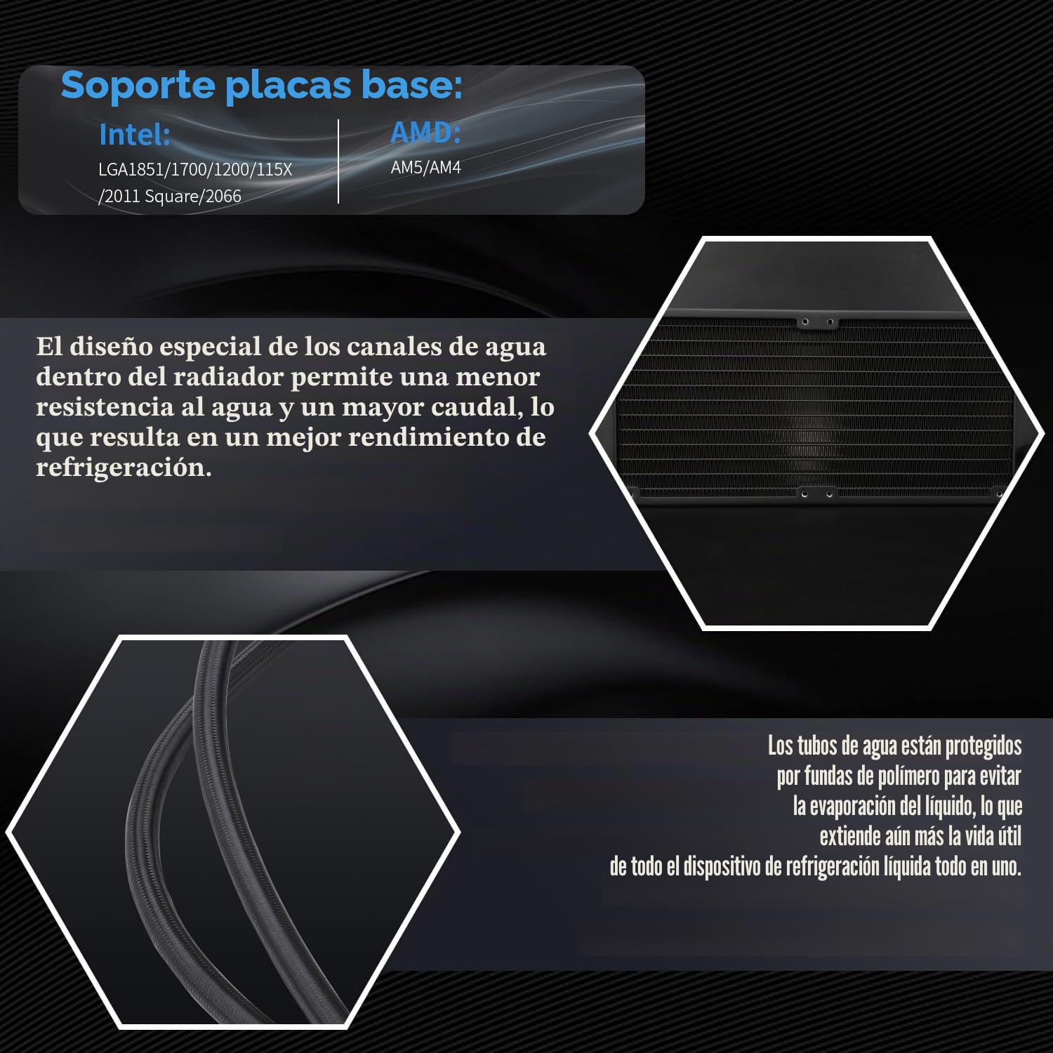 TR FW 240 Negro CPU AIO Cooler, PC 240 Especificación Sistema de refrigeración por agua, pantalla IPS LCD con resolución 320 x 240, para AM5 e Intel LGA1700/17XX, bomba de alto rendimiento