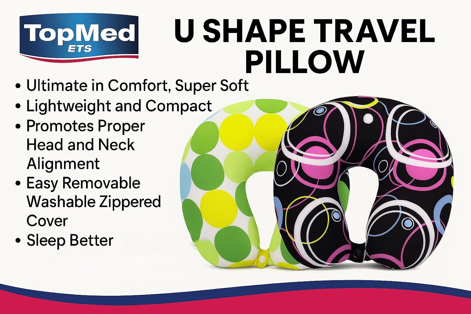U Shape Travel Pillows Neck Pillow Comfortable Neck Support Cushion for Kids Adults image 2
