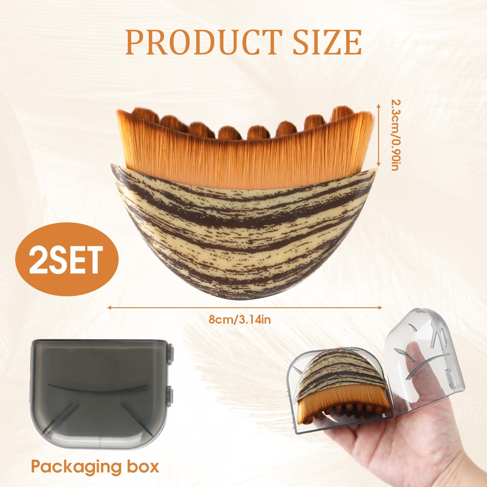 Cepillo Facial de Contorno Linfático Masaje Facial Seco Cerdas Suaves Ergonómico con Caja