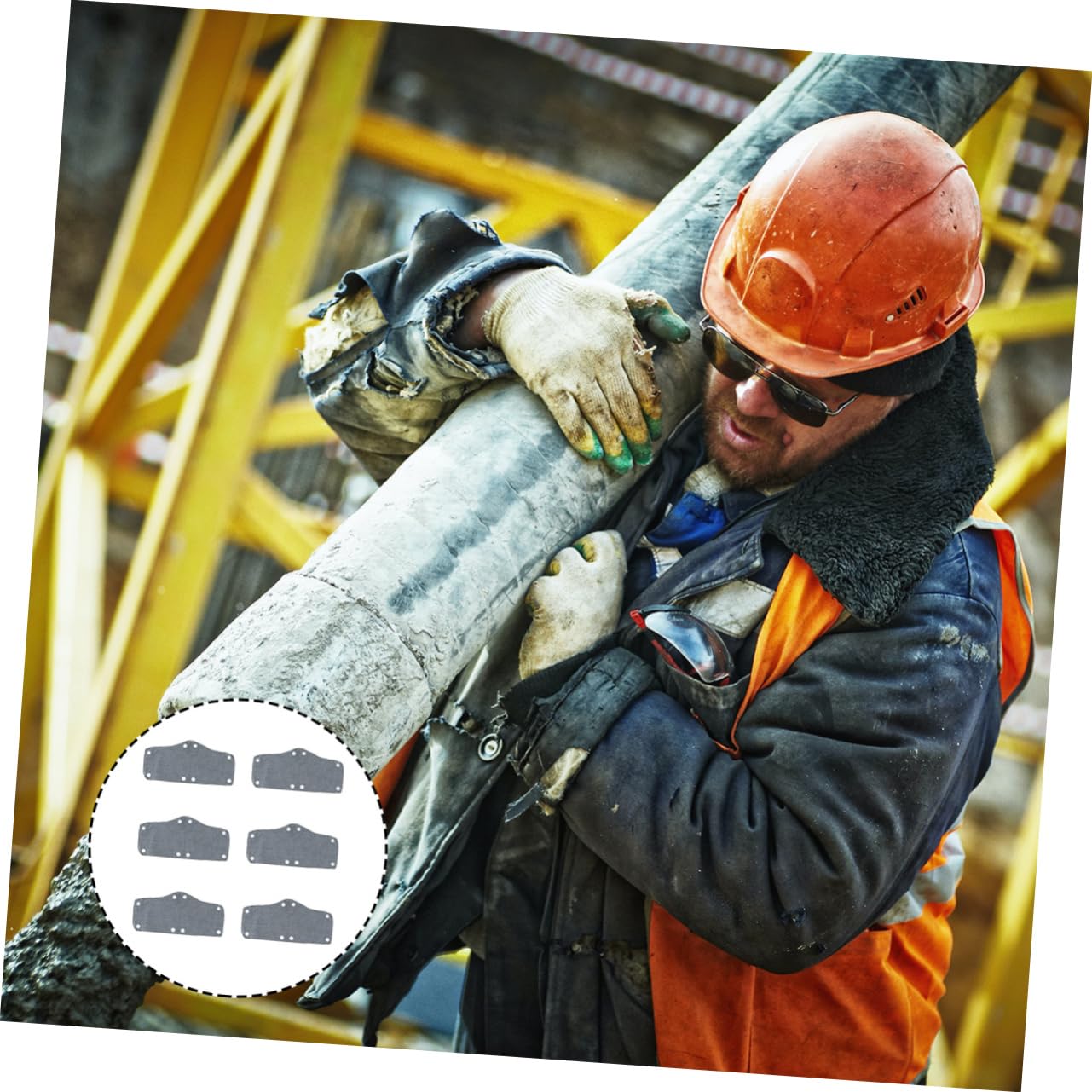 DOITOOL 6 Stück Schutzhelm-Schweißband Übungszubehör Metall-Stirnband Baumwoll-Stirnband Sportzubehör Absorbierendes Hutfutter Schweißband Schutzhelme Stoff Mehrfarbige