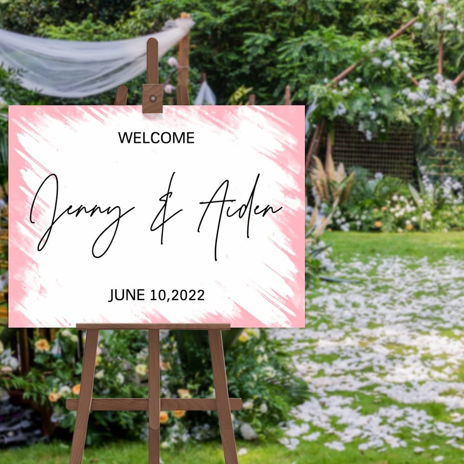 Panneau de bienvenue de mariage personnalisé déco rustique panneau réception 30x45