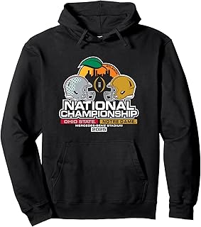 Ohio State vs Notre Dame National Championship 2025 Black Pullover Hoodie