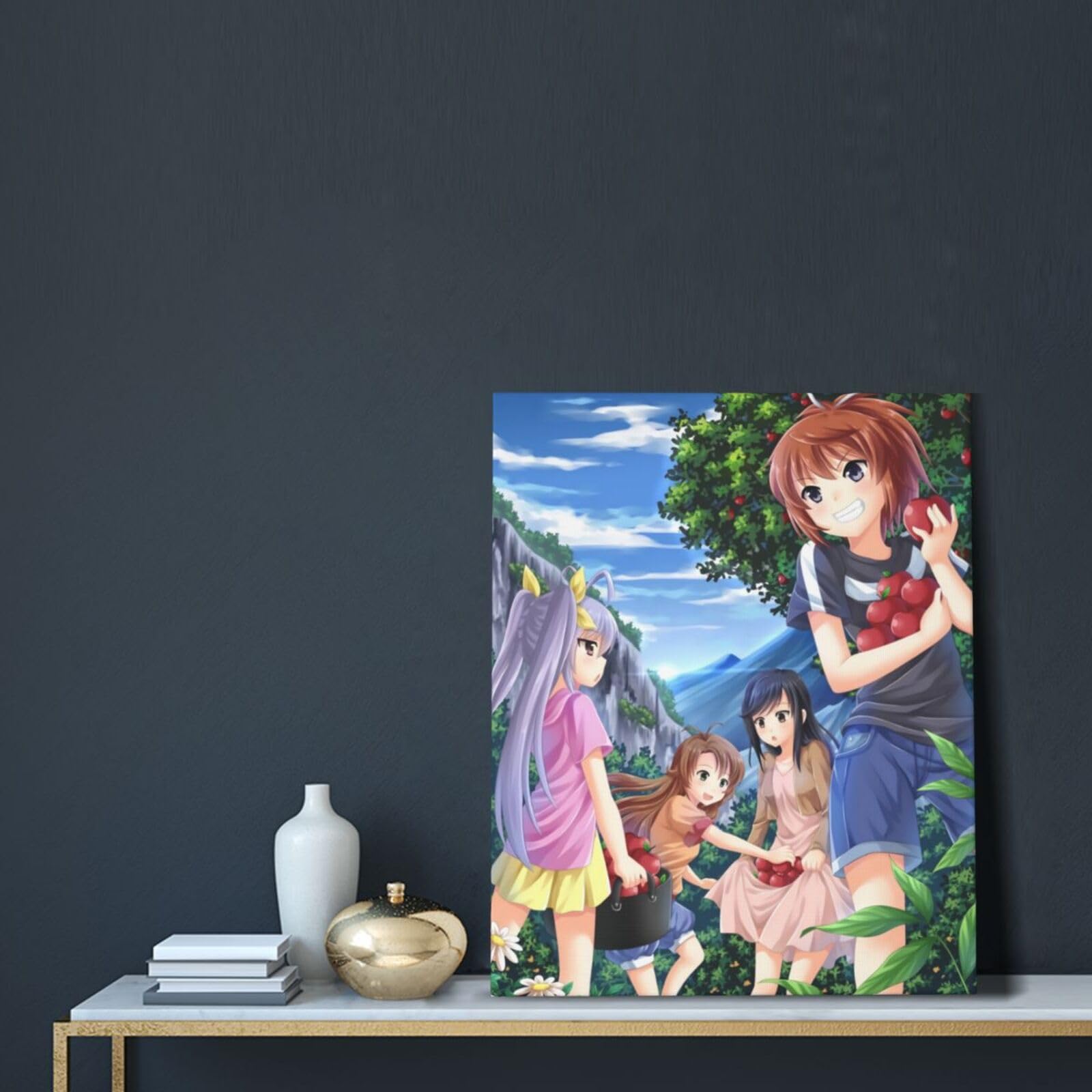 のんのんびより　キャンバスアート のんのんびより』あっと氏のイラストをキャンバスアートと