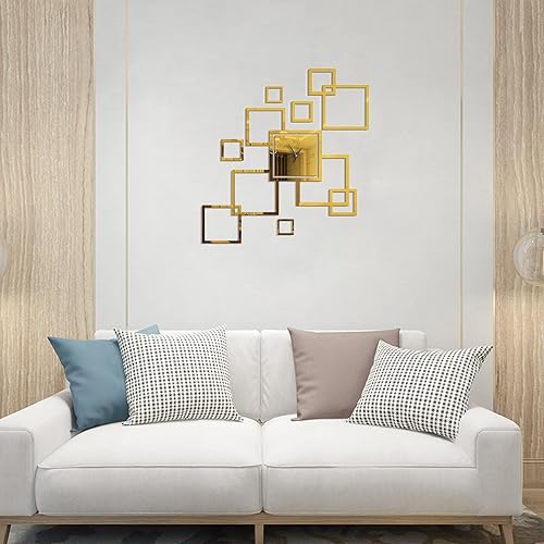 Reloj de pared 3D DIY para decoraciĂłn de sala de estar, moderno, silencioso, sin tictac, gran creatividad, sin marco, relojes de pared acrĂlicos con Reloj de pared 3D DIY para decoraciĂłn de sala de estar, moderno, silencioso, sin tictac, gran creatividad, sin marco, relojes de pared acrĂlicos con