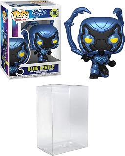 Funko Pop! Movies: Blue Beetle - Blue Beetle junto com um protetor de sótão Byron