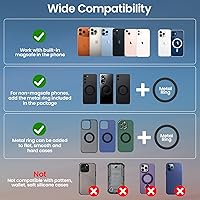 Vista 8 de Magnetic Car Phone Holder for Magsafe, Alloy 360° Folding Cell Car Phone Mount with Ultra Stable Suction Cup and Reusable Gel, Dashboard Windshield