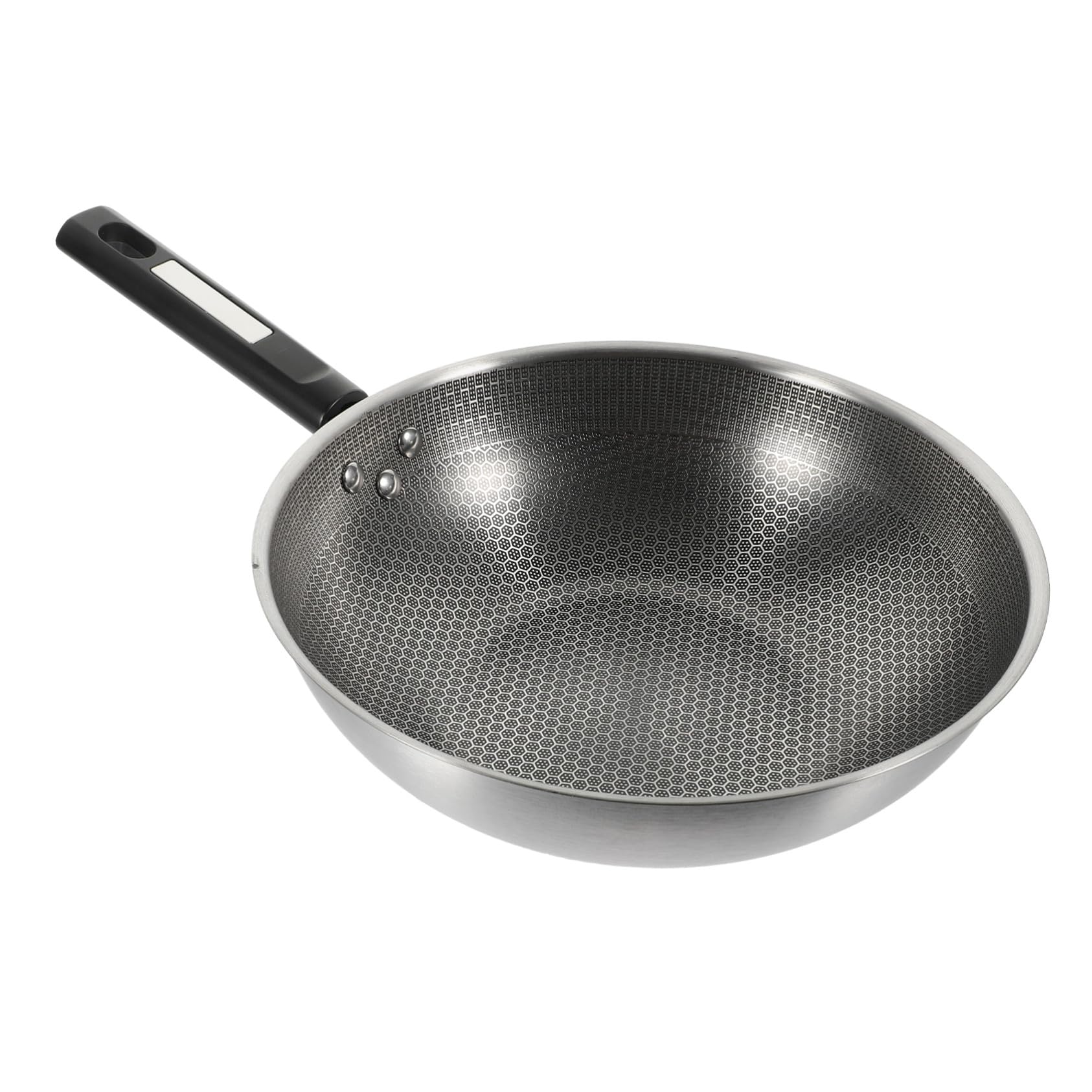 Homoyoyo Padella Rivestimento Antiaderente a Nido D'ape in Acciaio Inossidabile e Fondo Piatto Manico Ergonomico per Cucinare Uova e Fritture in Cucina