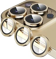 Vista 20 de Jeluse Paquete de 2 protectores de lente de cámara para iPhone 16 Pro Max/iPhone 16 Pro/iPhone 15 Pro Max/iPhone 15 Pro/iPhone 14 Pro Max/iPhone 14