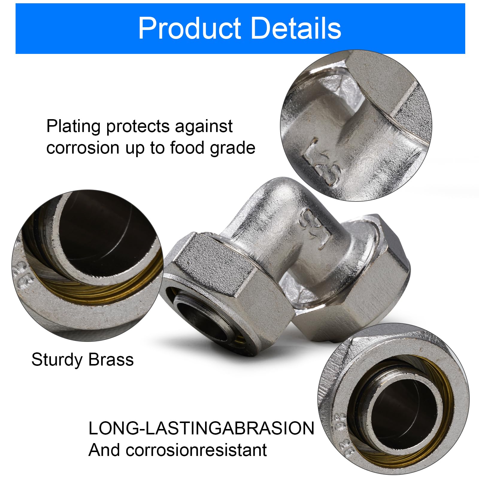 Amazon.co.jp: AXILYZE 2個 3/4インチ等エルボ継手 3/4インチチューブ