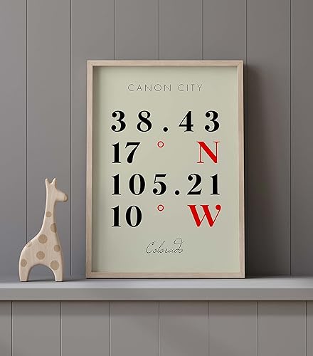 Miniatura 9 de Mapa de Canon City, Colorado, Coordenadas Multilíneas de Colores (18x24)