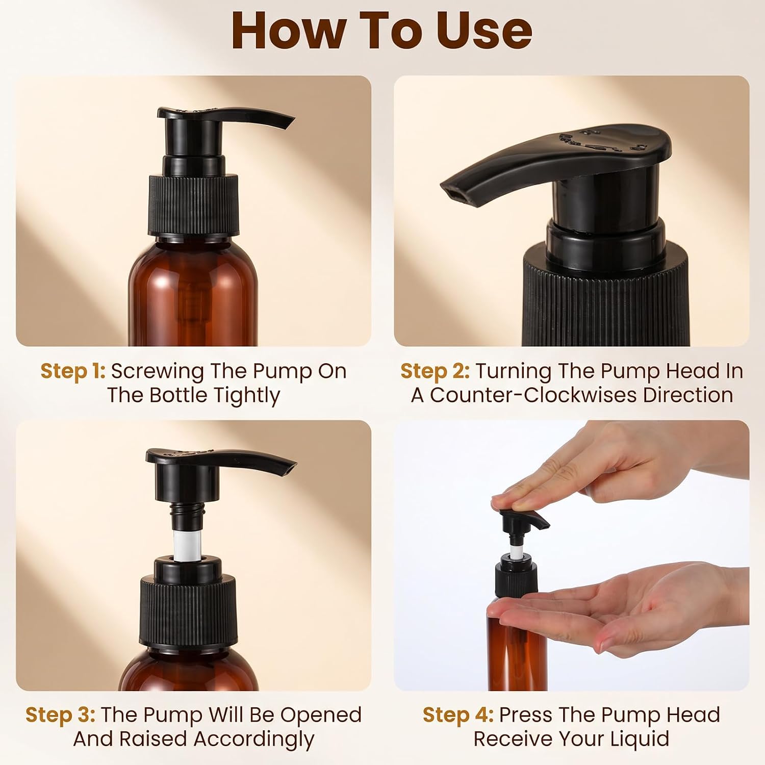 36 Pcs Lotion Bottle 4oz, Empty Refillable Pump Bottles