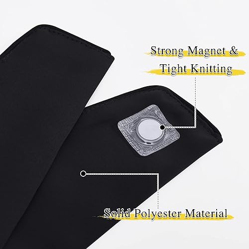 Miniatura 3 de NICETOWN Sujetadores magnéticos para cortinas modernos hechos a mano para cortinas (negro, 18.5 x 4 pulgadas, juego de 4)