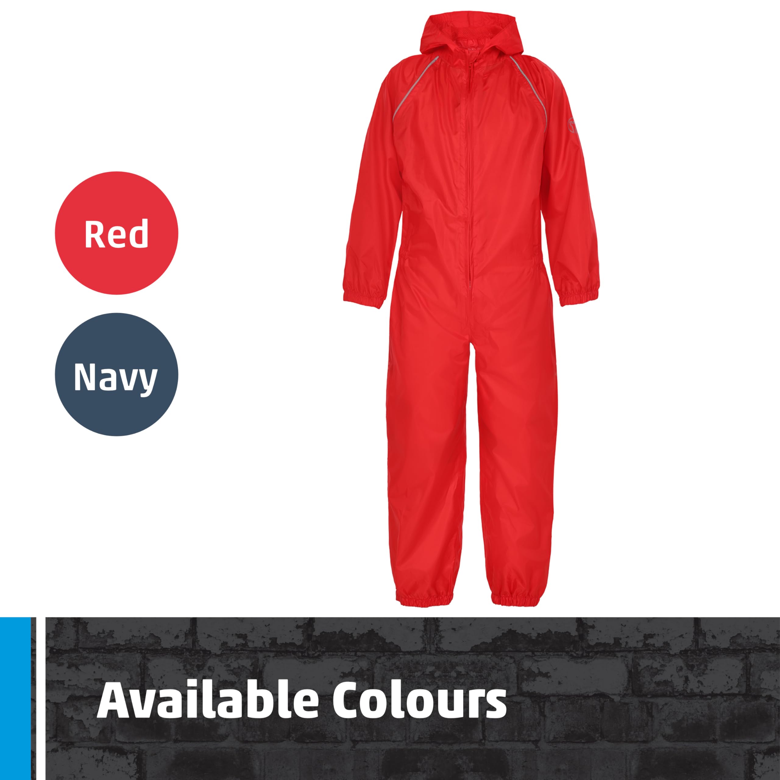 Castle Clothing 323 Splash Away Kinder Regen Anzug, Rot, Gr. 7–8