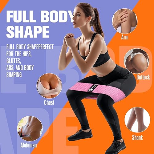 Miniatura 3 de Bandas de resistencia de tela, bandas moldeadoras de cadera y piernas, bandas elásticas de diferentes niveles, adecuadas tanto para hombres como