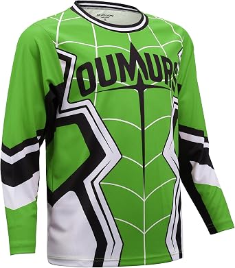 Oumurs Youth Dirt Bike Jersey Kids Motocross Shirts for Boys & Gilrs Off Roading Long Sleeve Cycling Jerseys