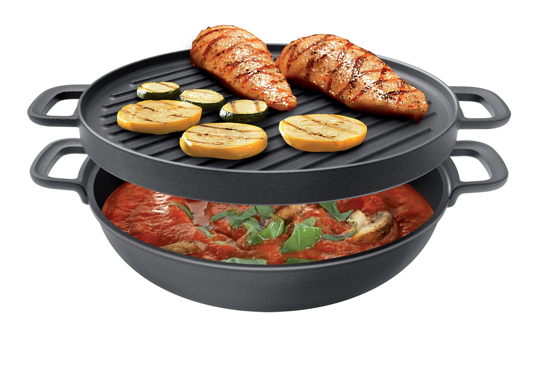 Tescoma 617020 Wok in ghisa ad alta conducibilità termica, ø 30 cm, linea MASSIVE