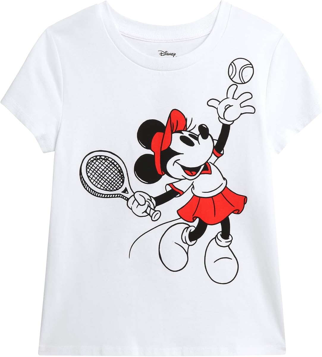 Disney Girls Minnie Mouse and Lilo Cotton Blend Crew Neck Graphic T-Shirt | Officially Licensed, Soft Feel, Relaxed Comfy Fit Kids Love, Fun Character Prints, Great for School, Play and Everyday