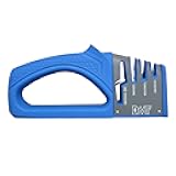 DMT Edgesharp Diamond Bench Pro 3-Stage Knife & Shear Sharpener, Restores Dull Blades, Scissor Sharpener with Non-Slip Base & Ergonomic Handle, 8”L x 3.75