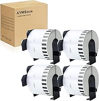 Vista 11 de Paquete de 2 papeles de etiqueta blancos troquelados DK-1209 compatibles (1.1 pulgadas x 2.4 pulgadas / 2.441 in x 1.142 in) con 2 cartuchos