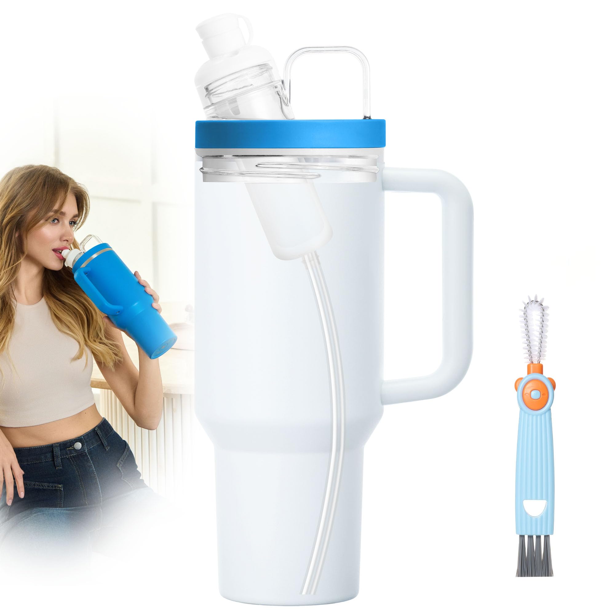 Tumbler Adapter Compatible with Stanley Quencher H2.0 40oz / 64oz Tumblers to Flavors Cartridges, Adapter Use Your Flavor Cartridges with Your Tumbler