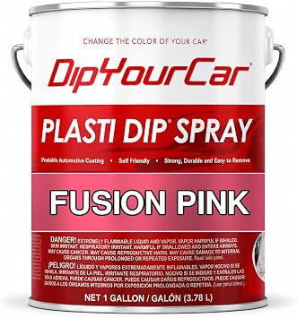 DipYourCar Fusion Pink Performance Series Metallic Peelable Paint Gallon | Removable Automotive Coating for Wheels, Rims, Trim & Body Panels | Peelable Car Paint