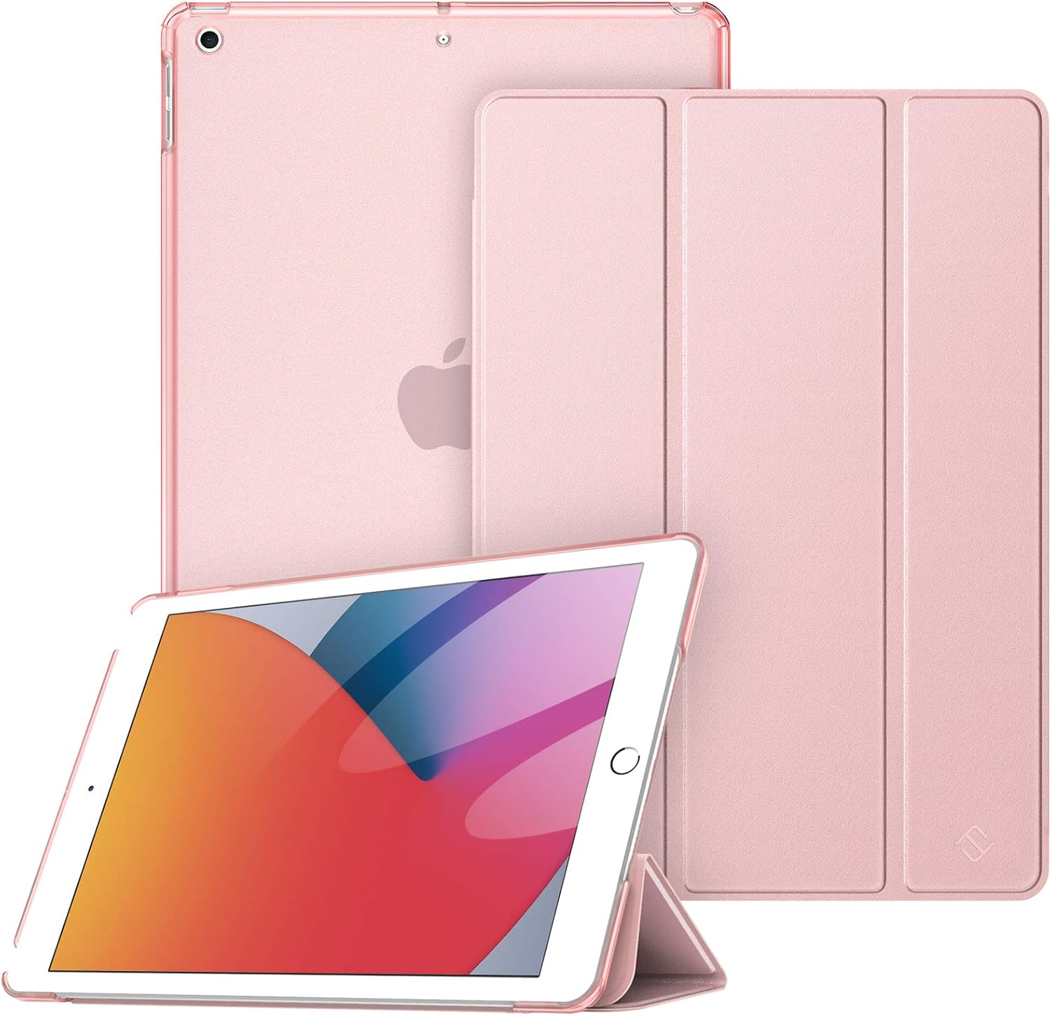 Fintie Case for iPad 10.2 Inch 9th Generation (2021) / 8th Generation (2020) / 7th Gen (2019)- Lightweight SlimShell Stand Cover with Translucent Hard Back Protector, Auto Sleep/Wake, Rose Gold