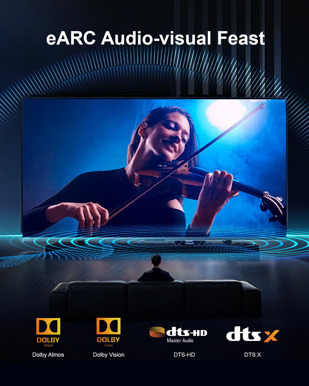 HDMI 2.1 Cable, 25ft, 8K, 48Gbps, High Speed, Black