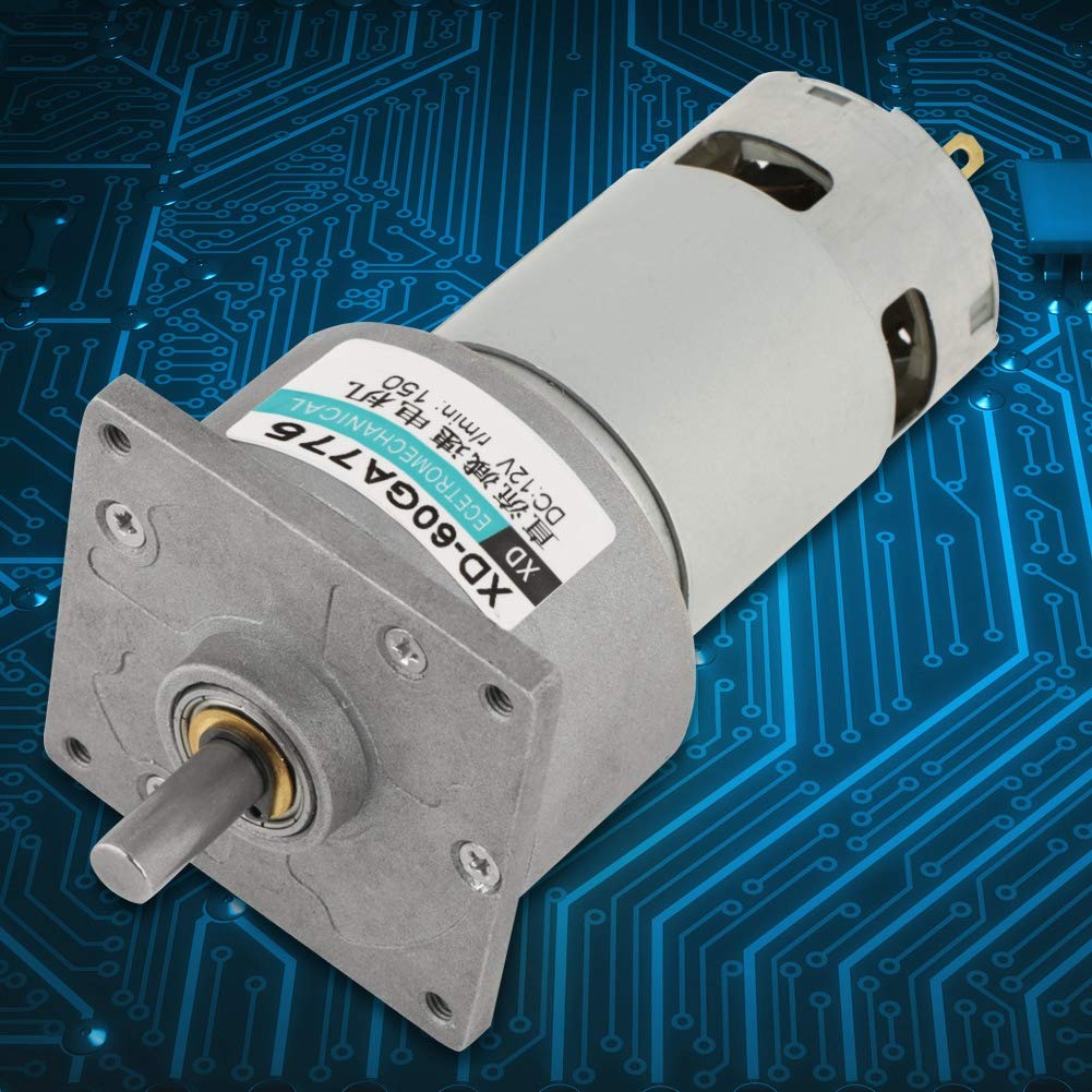DC12V / 24V 35W Mini DC Motoriduttore a velocità regolabile in metallo Grande coppia motore CW/CCW(12V 150rpm)