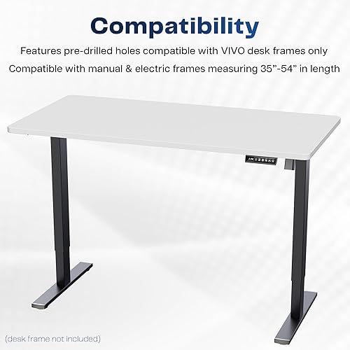 Vista 48 de VIVO DESK-TOP60G - Mesa universal de una pieza de 60 x 24 pulgadas, color gris oscuro, para marcos de escritorio estándar y sentados a pie, altura