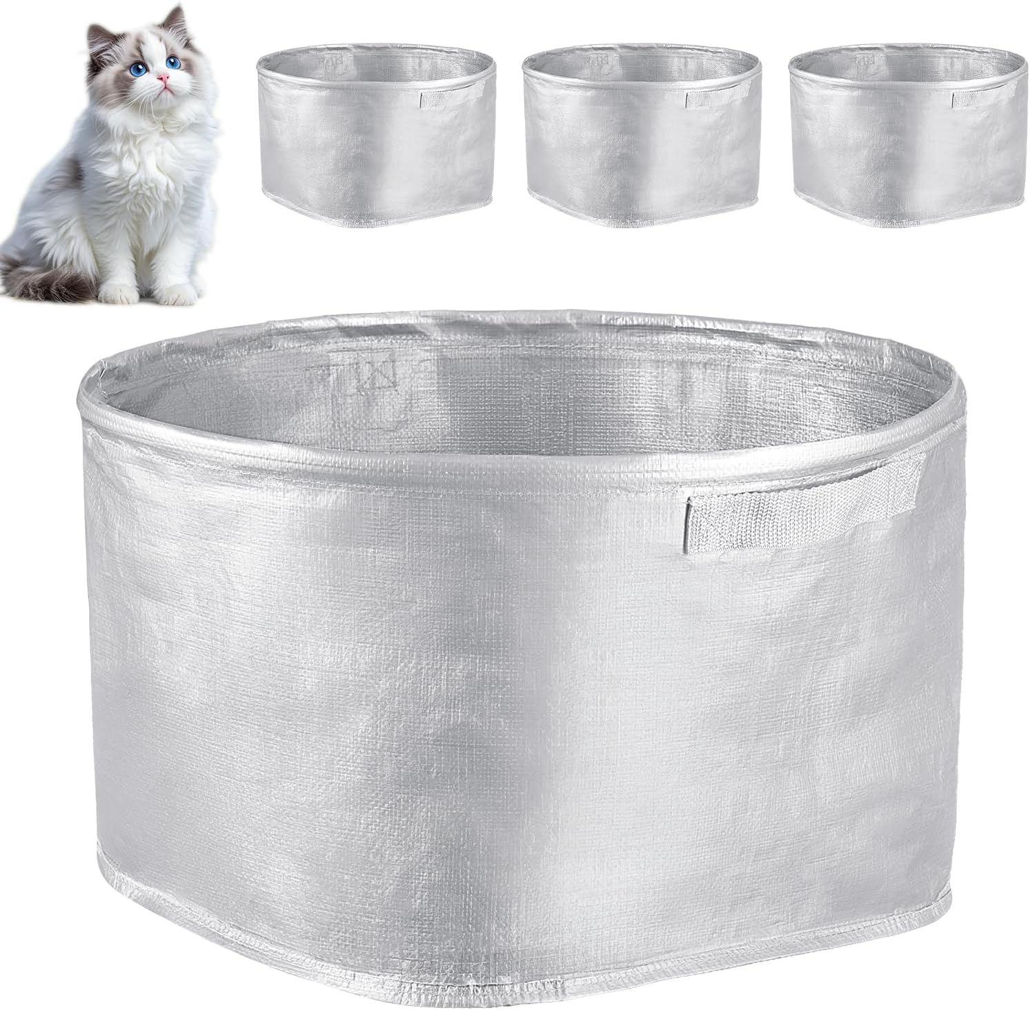 Reusable Liners A Compatible with Modkat Cat Litter Box - 4 Pack | Durable Liner Type A with Heavy-Duty Carrying Handles, Refill Tear- and Leak-Resistant Litter Box Liners for Easy Cleaning