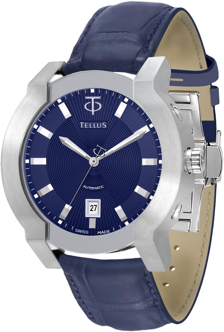 Tellus T1065-X311FWB131 Discoverer 46 Men's Genuine Alligator Leather Strap Watch